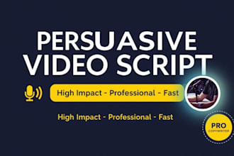 write persuasive, high impact voice over scripts