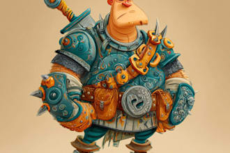illustrate a fun, dnd or fantasy cartoon character