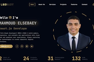 create professional portfolio website  for any profession