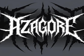 design a dark and chaotic black metal logo