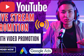 promote your youtube live stream with google ads video promotion