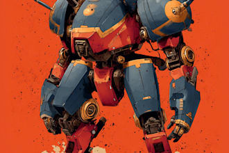 create custom mecha robot art