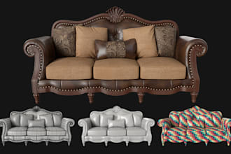 do high quality 3d furniture modeling and 3d rendering