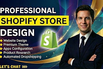 shopify website development or build ecommerce website shopify, web designing