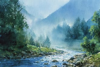 draw watercolor drawings of landscape designs or home gardens