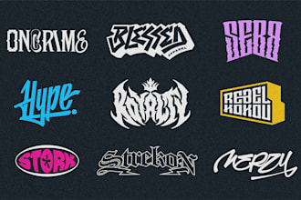 design custom wordmark logo for urban streetwear, clothing brand, and fashion