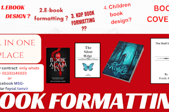 book formatting, ebook formatting, ebook design, kdp fomatting