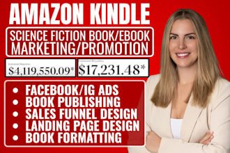 do amazon kindle book marketing, science fiction ebook promotion, kdp ads