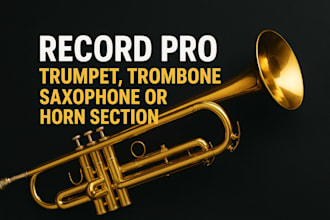 record pro trumpet, trombone, saxophone or horn section for any song
