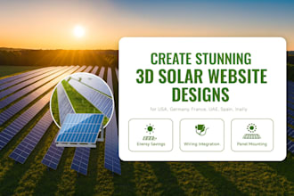 design stunning 3d animated solar website design for modern solar energy