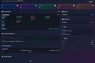 build a gap scanner breakout trading bot with live pnl dashboard