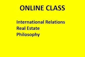 do real estate, international relations, philosophy classes