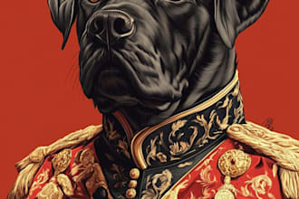 draw pet portrait with disney style
