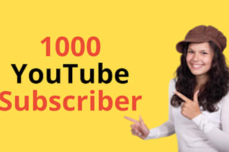 grow up 2000 youtube followers very high quality