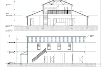 draw garage conversion, adu, mep and floor plan for approval
