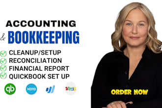 be your expert bookkeeper and accountant in quickbooks, xero, and wave