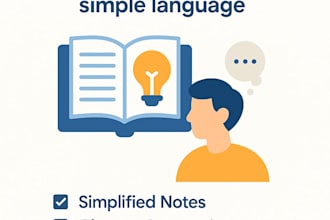 prepare study materials for any academic books or otherbooks in simple language