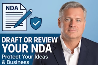 draft or review your nda confidentiality agreement