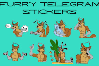 furry telegram stickers furry stickers furry nsfw discord stickers chibi sticker