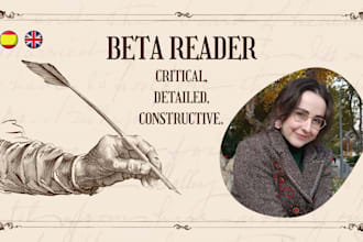 professionally beta read and critique your manuscript