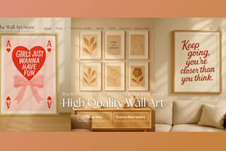 design wall art shopify store, print on demand wall art store, wall art website