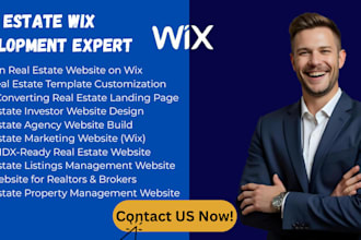 build, promote and customize real estate wix website design and redesign