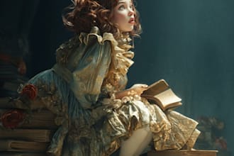illustrate fantasy book cover, children book cover design