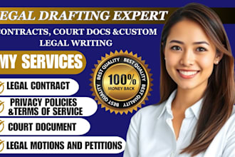draft legal letters, cease and desist, small claims and court documents