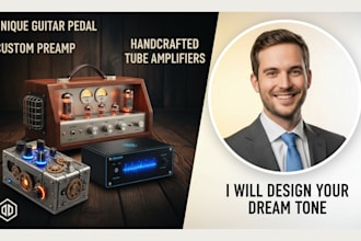 design a unique guitar pedal, preamp, tube amplifiers