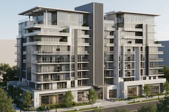 do cgi 3d condominium, condo house, cabin house, palazzo and interior space
