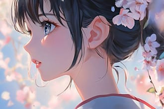 draw custom anime art of your oc, character, and fanart