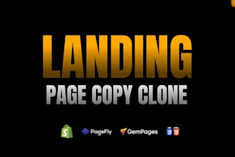 clone shopify landing page with pagefly, replo, gempages using pagefly
