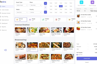 design ai ordering ar menu, restaurant pos site, kds food delivery wix website