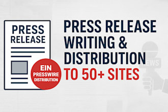 write and distribute your press release via ein presswire on 50 site and more