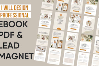 do professional branded PDF lead magnet, ebook and workbook