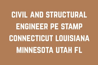 civil and structural engineer pe stamp connecticut louisiana minnesota utah fl