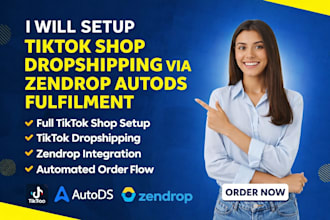 setup tiktok shop dropshipping integration via zendrop autods fulfilment