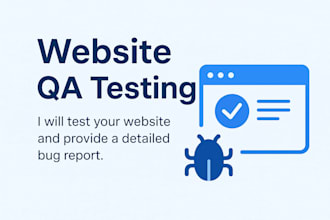 test your website and provide a detailed bug report