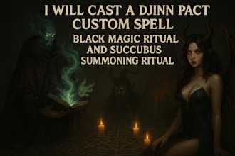 cast a djinn pact custom spell, black magic ritual and succubus summoning ritual