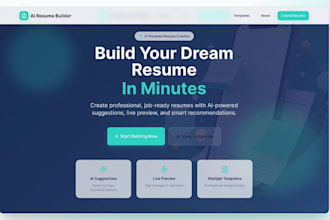 create ai powered resume builder, cv maker app and website