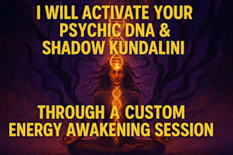 activate psychic dna shadow kundalini, custom kundalini healing energy awakening