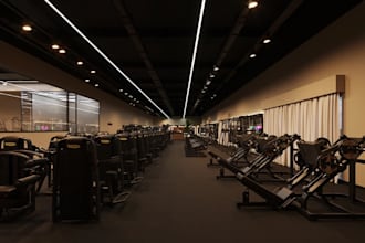 repose 3d interior gym design, render fitness center, yoga studio, revit model