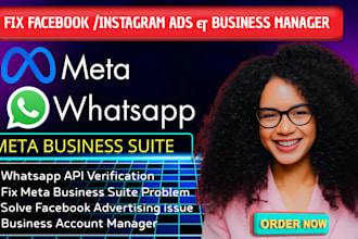 fix or verify meta business suite, whatsapp business api integration