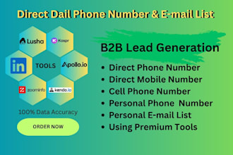 provide direct dial and cell phone numbers for b2b marketing