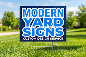 design a professional roll up banner and yard sign design