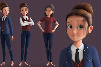 create 3d realistic character model, stylized character model, ue5 character3d