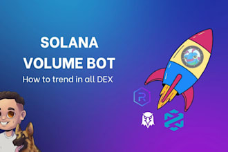 provide profitable solana memecoin bot, market maker bot, solana volume bot