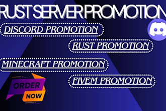 fivem server promotion, fivem game server ads, rust server promotion, mass dm