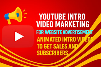 do youtube intro video marketing for website advertisement animated intro video