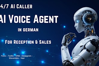 set up an german ai voice agent for inbound and outbound calls